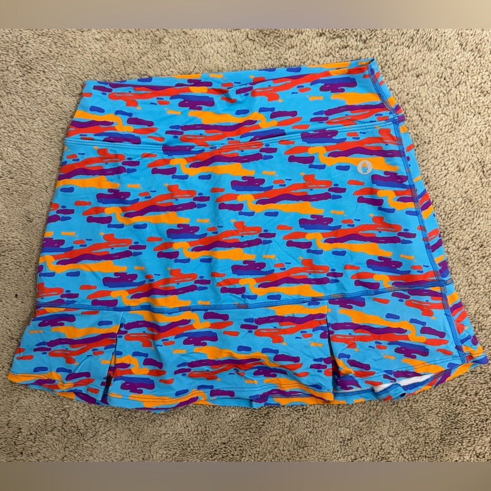 Dona Jo tennis Skirt - Blue Multi. Size 2 (L)